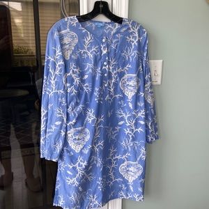 Blue and white J McLaughlin cover-up size small
